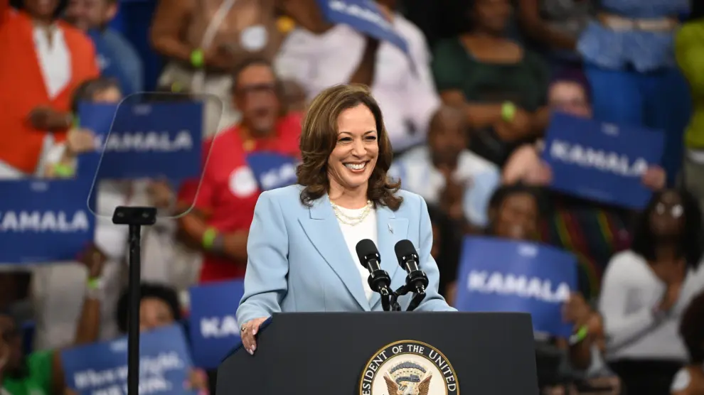 Kamala Harris candidata presidencial democráta en EEUU