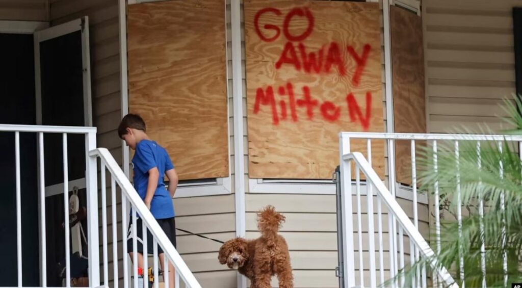 La población en Florida en alerta por amenaza del huracán Milton.